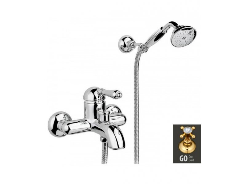 Купить Смеситель Nicolazzi Classico 3401GO75 для ванны и душа, золото, ручки EL CAPITAN