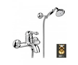 Смеситель Nicolazzi Classico 3401GO75 для ванны и душа, золото, ручки EL CAPITAN