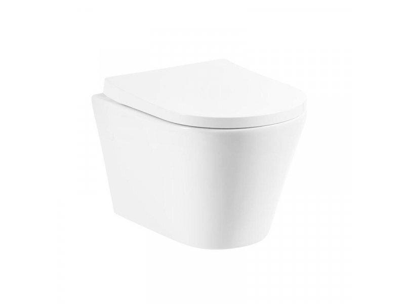 Купить Подвесной безободковый унитаз BelBagno Flay-R BB053CHR, белый