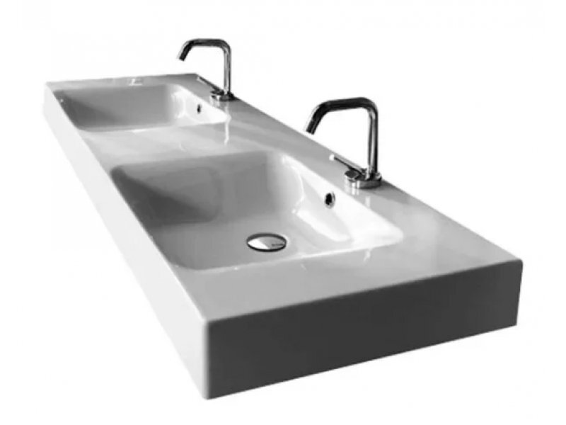 Купить Раковина Kerasan Cento 3536 bi*1 c двумя чашами 140*45