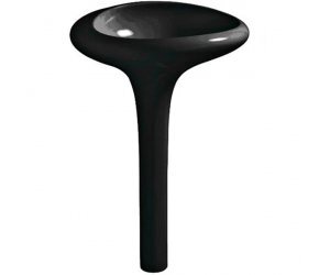 Раковина Vitra Istanbul 4261B470-0871 монолит 60 см с 3 отверстиями, Vitra Clean, цвет черный