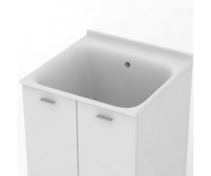 Хозяйственная раковина Kerasan Aquadom 029401*0, 60 x 60 см, без отверстия, без тумбы и сифона 7535, белый