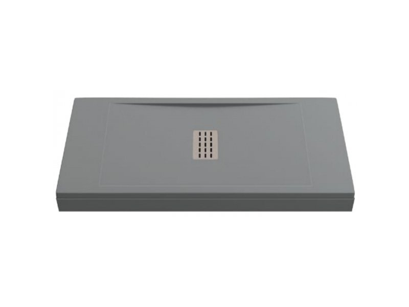 Купить Поддон литьевой Bas Flow 140 x 80 см, ЛП00106, серый (cement grey)