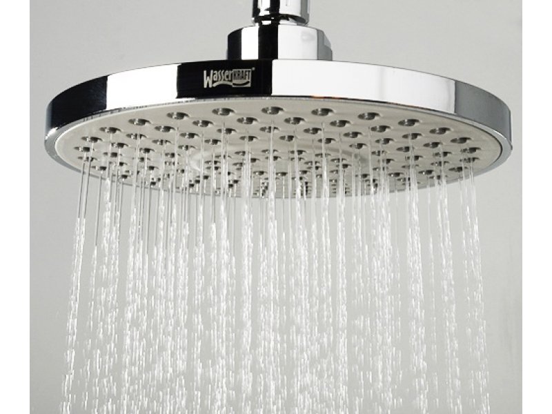 Купить Верхний душ WasserKRAFT А029, Ø200 мм, 1 режим струи, без держателя, хром