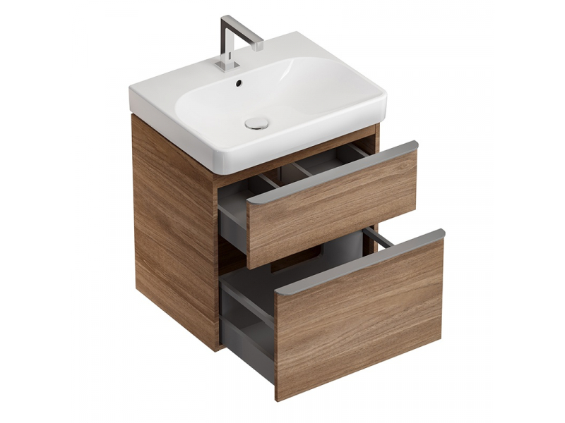 Купить Набор мебели Geberit Smyle Square 60 см, 529.352.JR.6, цвет пекан, комплект Идеальная тройка