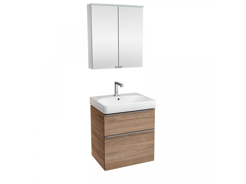 Купить Набор мебели Geberit Smyle Square 60 см, 529.352.JR.6, цвет пекан, комплект Идеальная тройка
