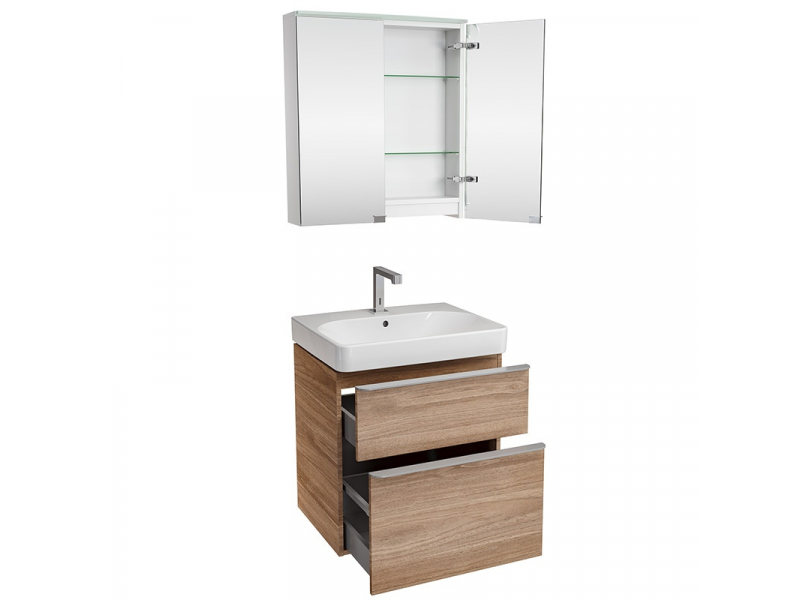Купить Набор мебели Geberit Smyle Square 60 см, 529.352.JR.6, цвет пекан, комплект Идеальная тройка