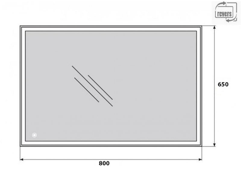 Купить Зеркало с подсветкой BelBagno SPC-GRT-650-800-LED-TCH, 65 х 80 см, сенсорный выключатель