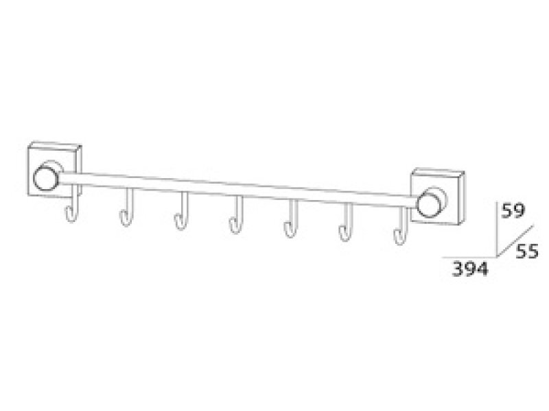 Купить Держатель с 7-ю крючками 40 см FBS Esperado ESP 028