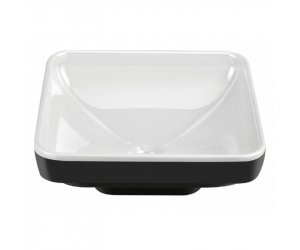 Раковина Vitra Water Jewels 4441B091-2000 40 см встраиваемая, цвет белый/черный