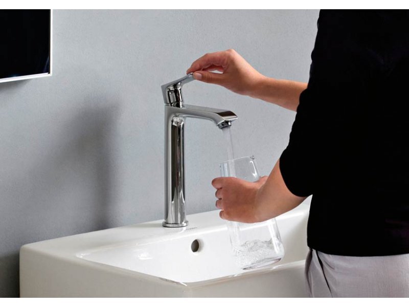 Купить Смеситель для раковины Hansgrohe Metris 31183000, хром, д/к, высокий