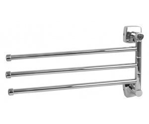 Полотенцедержатель Fixsen Kvadro FX-61302A-3 поворотный, тройной, 34 см, хром