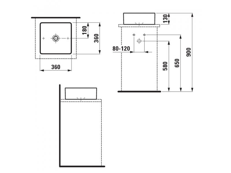 Купить Раковина-чаша Laufen Living Square 8.1143.3.000.112.1