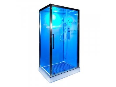 Душевая кабина Deto Z Z120 Kerava 120 x 90 x 220 см с гидромассажем и электрикой, хром