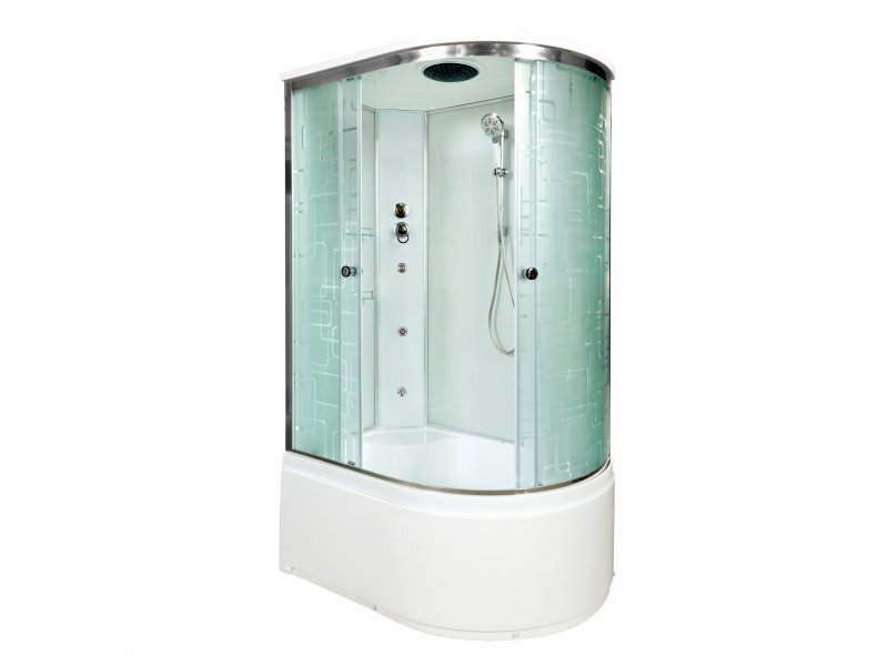 Купить Душевая кабина Deto Em EM1511 L/R гм 110 x 80 см, с крышей, с гидромассажем