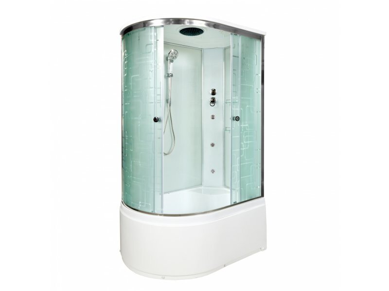 Купить Душевая кабина Deto Em EM1511 L/R гм 110 x 80 см, с крышей, с гидромассажем