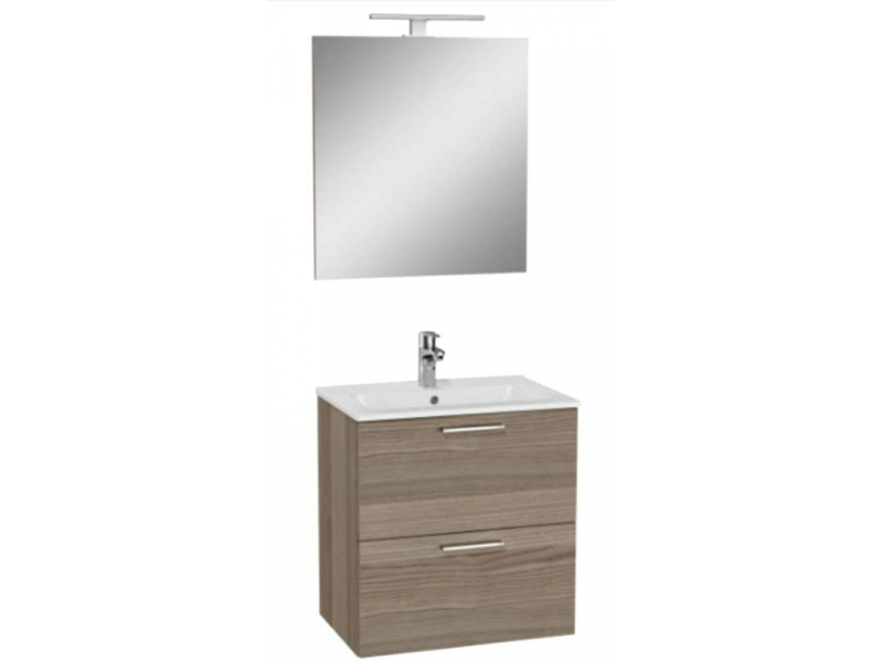 Купить Комплект мебели Vitra Mia 60 см тумба, раковина, зеркало c подсветкой, кордован, 75103