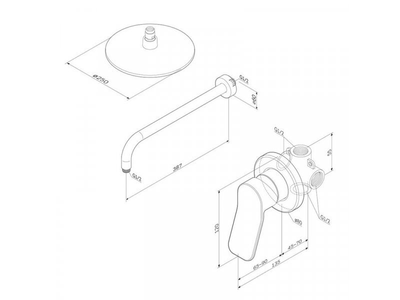 Купить Душевая система Am.Pm X-Joy FB85A2R010, хром