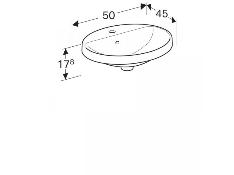 Купить Раковина Geberit Variform 500.712.01.2, 50 x 45 см, белая