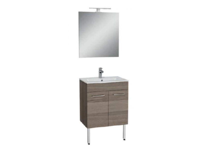 Купить Комплект мебели Vitra Mia 60 см тумба, раковина, зеркало c подсветкой, кордован, 75069