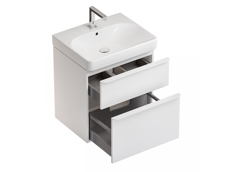 Купить Набор мебели Geberit Smyle Square 60 см, 529.352.00.6, белый глянец, комплект Идеальная тройка