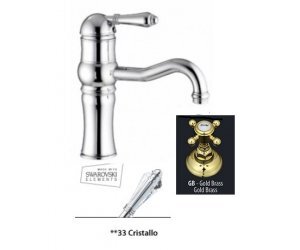 Cмеситель Nicolazzi El.Capitan 3471GB33 для раковины, гальваническое золото/Cristallo