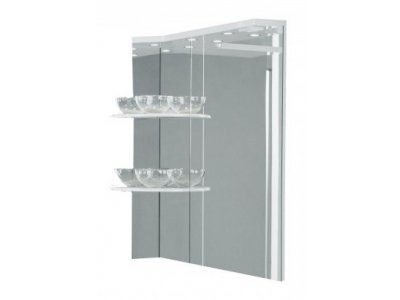 Зеркало Акватон Корнер 45 см дополнительное, белый, 1A0048D2KR01R