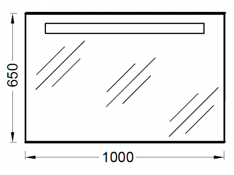Купить Зеркало Jacob Delafon Parallel 100 см, с подсветкой, EB1416-NF
