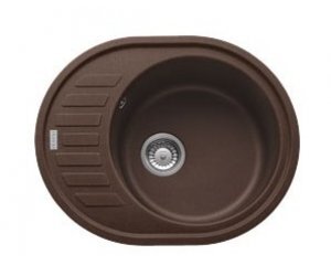 Мойка Franke RONDA ROG 611 С, 114.0263.463, гранит, установка сверху, цвет шоколад, 62*50 см