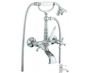 Смеситель для ванны и душа Emmevi Deco Old 12611BC, белый/хром