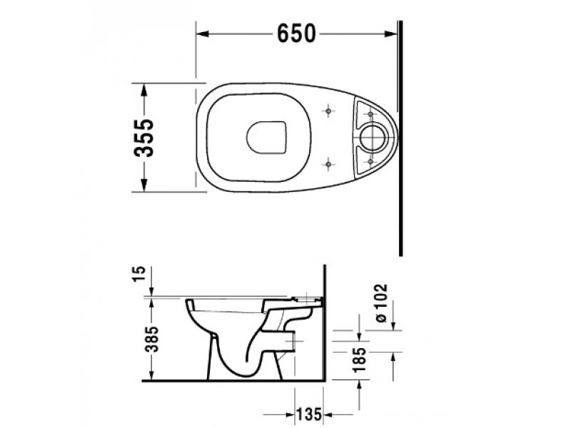 Купить Напольный унитаз Duravit D-Code 21110900002