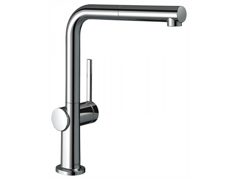 Купить Кухонный смеситель Hansgrohe Talis M54 72809000, с вытяжным изливом, в комплекте с коробом sBox для шланга, хром