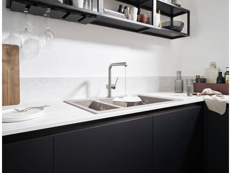 Купить Кухонный смеситель Hansgrohe Talis M54 72809000, с вытяжным изливом, в комплекте с коробом sBox для шланга, хром