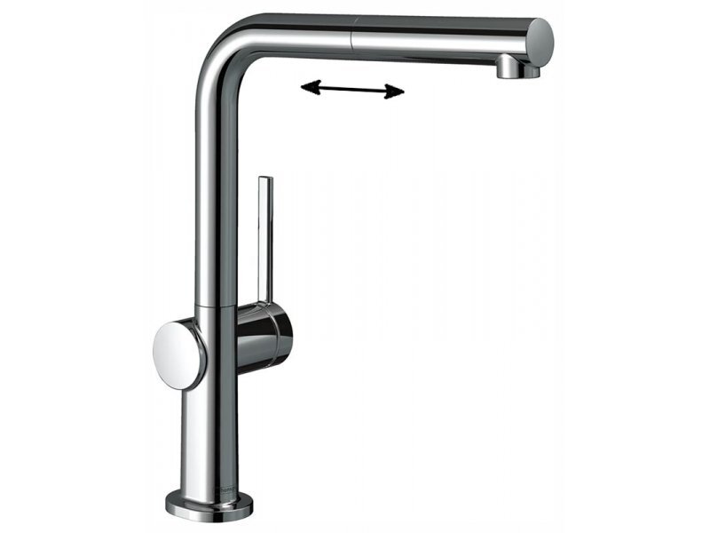 Купить Кухонный смеситель Hansgrohe Talis M54 72809000, с вытяжным изливом, в комплекте с коробом sBox для шланга, хром