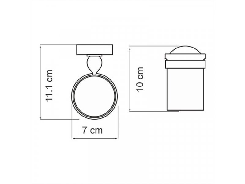Купить Стакан для щеток с держателем WasserKRAFT K-8528