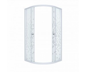Душевой уголок Triton Стандарт Мозаика 90 x 90 см, четверть круга, стекло мозаика, профиль белый, Щ0000026691