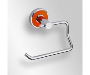 Держатель туалетной бумаги Bemeta Trend-i 104112048g 13.5 x 9 x 10 см без крышки, хром, оранжевый