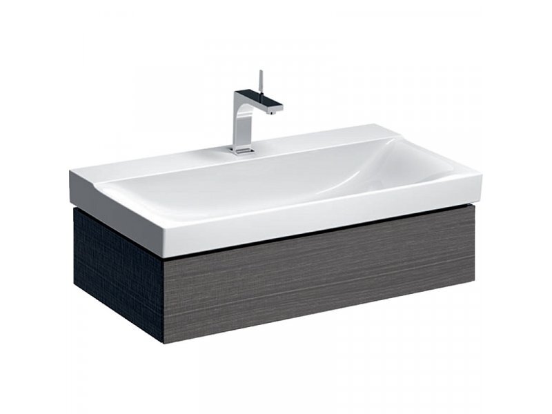Купить Тумба под раковину Geberit Xeno2 500.508.43.1, 90 см, с подсветкой, цвет серое дерево