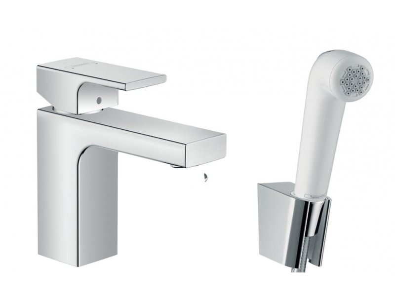 Купить Смеситель Hansgrohe Vernis Shape для раковины с гигиеническим душем, хром, 71216000