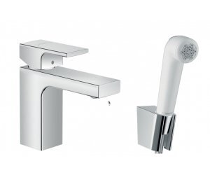Смеситель Hansgrohe Vernis Shape для раковины с гигиеническим душем, хром, 71216000