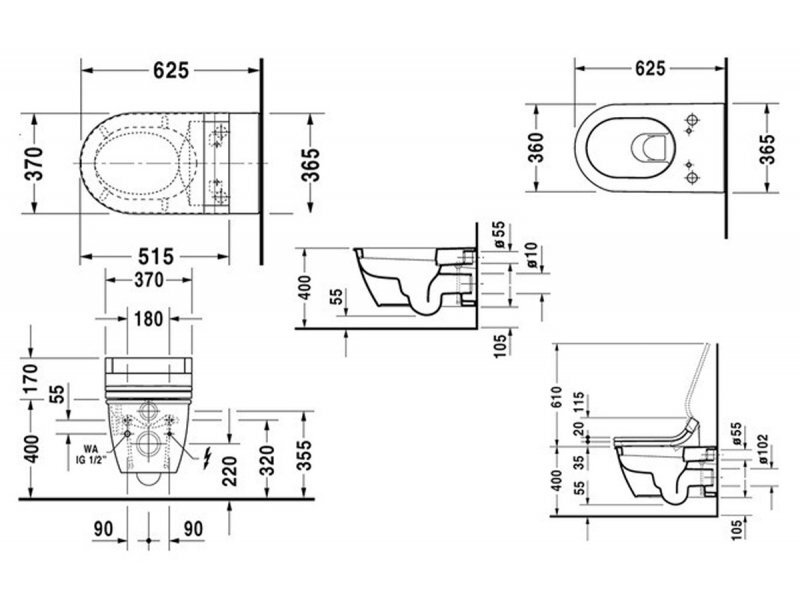 Купить Подвесной унитаз Duravit Darling New 2544590000 37х62 см