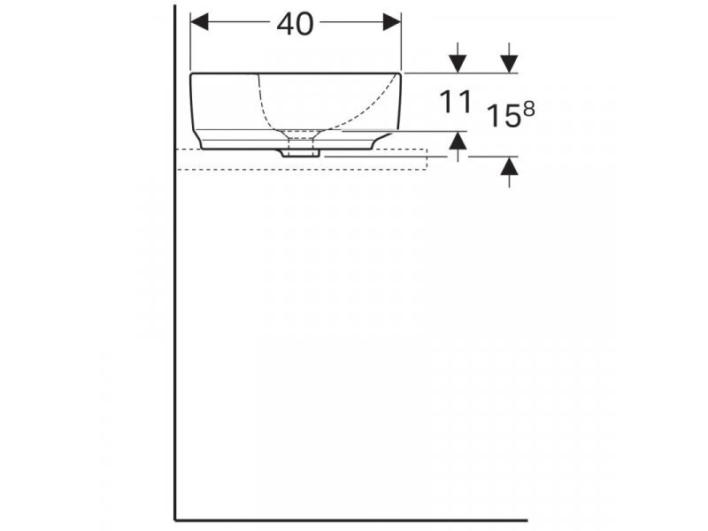 Купить Раковина Geberit Variform 500.775.01.2, 50 x 40 см, белая