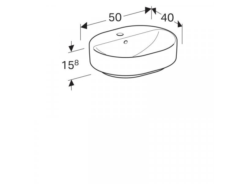 Купить Раковина Geberit Variform 500.775.01.2, 50 x 40 см, белая