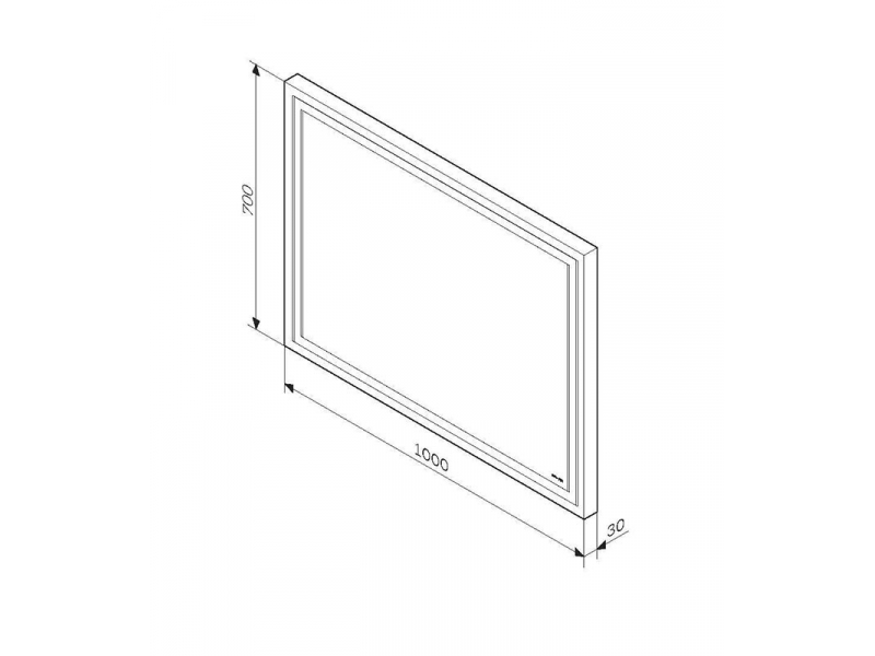 Купить Зеркало Am.Pm Gem 100 см с LED-подсветкой по периметру, M91AMOX1001WG