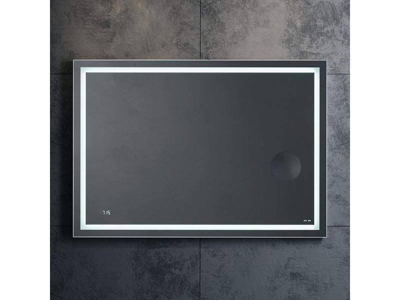 Купить Зеркало Am.Pm Gem M91AMOX1003WG, 100 см с контурной Led-подсветкой, часами и косметическим зеркалом